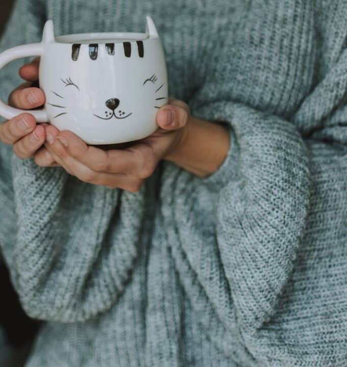 https://www.pexels.com/photo/crop-woman-in-warm-sweater-with-cat-cup-of-coffee-2747758/